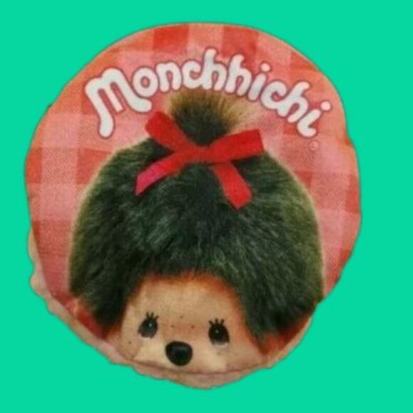 Monchichi Round Fluffy Small Pouch - Picture 1 of 5